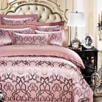 100% Baumwolle mit Luxus und Komfort Blumen-Jacquard Bettwäsche-Sets, Queen / King-Size , king