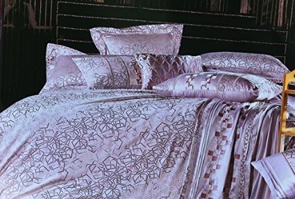 155x200 violett lila erika silber mehrfarbig Bettwäsche Bettbezüge Bettwäschegarnituren Baumwolle Seersucker pflegeleicht violet heather silver