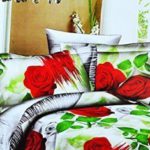200x220 rot weiß grün Bettwäsche Bettbezüge Bettwäschegarnituren Baumwolle Seersucker Blumenmuster pflegeleicht red white green