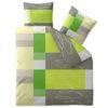 3-tlg. Bettwäsche 200x220 100% Baumwolle Seersucker Marken Qualität | CelinaTex Enjoy Design Ellen hell grün grau weiß Kacheln