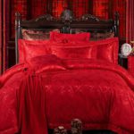 4-teilig Rom-Art-Jacquard Adel hochwertige Seide Bettwäsche, bestickte Bettwäsche Bettbezug-Set , queen