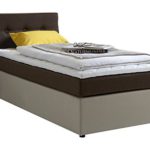 Atlantic Home Collection RUDI Boxspringbett Stoff, Liegefläche 90 x 200 cm,  braun