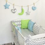 Amilian® Baby Bettwäsche Design21 Nestchen Bettset 100x135 für Babybett Decke Kissen Bettumrandung