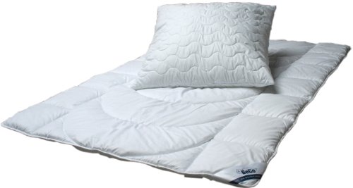 BeCo BW101248 Bedding Set Duvet 135x200 cm and Pillow 80x80cm WeiÃŸ