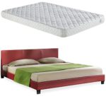 Corium Polsterbett "Barcelona" mit Matratze (180x200cm)(dunkelrot)(Kaltschaum) - mit Kunst-Leder / Kunstlederbezug / mit Stecklattenrost / Corium Polsterbett "Barcelona" mit Matratze (180x200cm)(dunkelrot)(Kaltschaum) - mit Kunst-Leder / Kunstlederbezug / mit Stecklattenrost /