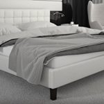 Designerbett Toro 140x200 inkl.Lattenrost Kunstleder weiss