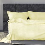 Leichte Seersucker Sommer-Bettwäsche Set "Uni" 155x220 cm einfarbig creme - Bettdecke und Kopfkissen-Bezug aus 100%-Baumwolle mit Reißverschluss - Der bügelfreie & luftige Bett-Bezug