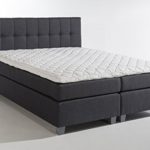 Möbelfreude® Boxspringbett Venezia Anthrazit 180x220cm H2/H3 mit Füßen inkl. Visco-Topper, 7-Zonen Taschenfederkern-Matratze, amerikanisches premium Bett Luxus Hotelbett Doppelbett Polsterbett