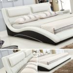 Polsterbett Leandro - Alle Größen und Farben #48 (140x200 cm, Schwarz-Weiß)