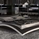Seducce Designerbett exklusive-line 160x200cm *modern living* integr. LED-Beleuchtung, Schwarz/Weiß