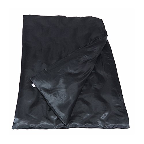 beties Glanz Satin Bettbezug 135x200 cm anschmiegsam & edel 100% Polyester (wählen Sie Ihren Kissenbezug + Spannbetttuch extra dazu) Farbe Schwarz