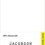 Jacobson DOPPELPACK Jersey Spannbettlaken Spannbetttücher Baumwolle (120x200 - 130x200 cm, Weiss)