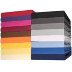 Topper Spannbettlaken Jersey Baumwolle | viele Farben alle Größen | Spannbetttuch für Boxspringbetten-Topper | 140 x 200 bis 160 x 200 cm CelinaTex 0004560 Lucina dunkel-grau