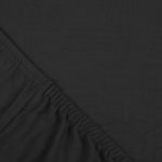 klassisches Jersey Spannbetttuch - erhältlich in 22 modernen Farben und 6 verschiedenen Größen - 100% Baumwolle, 90-100 x 200 cm, schwarz