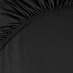 Jersey Spannbettlaken 140 x 200 - 160 x 220 cm für Boxspringbetten u. Wasserbetten, 160g/m² Mako-Baumwoll Qualität, klassisches Spannbetttuch für hohe Matratzen, schwarz, aqua-textil 0010181 Serie PUR
