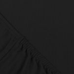 Jersey Spannbetttuch in bewährter Qualität - erhältlich in 16 modernen Farben und 5 verschiedenen Größen, 70 x 140 cm, schwarz
