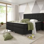 Inter 15695 Boxspringbett, Schaumstoff, schwarz, 200 x 180 x 60 cm