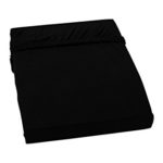 S.Ariba Soft Comfort Baumwolle Jersey-Stretch Spannbettlaken, verschiedene Farben und Größen, Schwarz 140x200cm bis 160x200cm