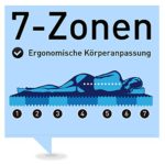 Ravensberger Kaltschaummatratze Softwelle, (100 x 200 cm), 7-Zonen Matratze (H3, Raumgewicht RG 40), Medicott-Bezug waschbar, LGA und TÜV geprüft