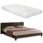 Corium Polsterbett 'Barcelona' mit Matratze (140 / 160 / 180 / 200x200cm)(7 Farben)(Kaltschaum) - mit PU-Kunstleder / Kunstlederbezug / Modern / mit Lattenrost /
