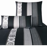 JOOP! Bettwäsche Ornament Stripe schwarz 4022-09 Kissenbezug einzeln 80x80 cm