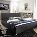 SAM® Kinderbett Jugendbett Polsterbett Katja 100 x 200 cm schwarz gesteppt chromfarben Füße komfortabel modisch schlicht