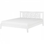 Bett Weiss - Doppelbett 180x200 cm - Ehebett - Holzbett - mit Lattenrost - CAEN Bett Weiss - Doppelbett 180x200 cm - Ehebett - Holzbett - mit Lattenrost - CAEN