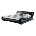 Luxus Lederbett 160x200 cm - Ehebett - Bett - mit Lattenrost - AVIGNON