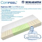 Schlaraffia Highway 200 ComFEEL 7-Zonen Kaltschaum-Matratze H3 (100 x 200cm)