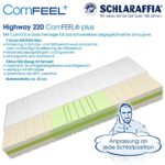 Schlaraffia Highway 220 ComFEEL 7-Zonen Kaltschaum-Matratze H3 (90 x 200cm)