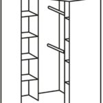 Wimex 329511 Eckschrank, 95 x 198 x 95 cm Aufstellmaß 120 x 120 cm, Front und Korpus Eiche Sägerau-Nachbildung/Absetzungen, alpinweiß