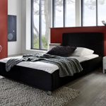 SAM® Zarah Polsterbett in 8 verschiedenen Größen, in weiß oder schwarz, Bett mit gepolstertem Kopfteil im abgestepptem Design und pflegeleichter Oberfläche, Bettgestell auch als Wasserbett verwendbar