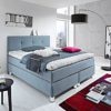 Luxus Boxspringbett ROCKSTAR 9cm Premium Topper und Design Kopfteil WELCON 140x200 64 Farben erhältlich H1, H2, H3, H4, H5 (rechts und links beliebig kombinierbar) Bett Doppelbett Polsterbett