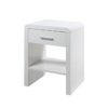 AC Design Furniture 62247 Nachttisch, Holz, weiß, 35 x 45 x 59 cm