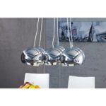 DuNord Design Hängelampe Hängeleuchte im Retro Design XL chrom