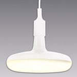 DuNord Design Hängelampe LED Küchenlampe ROSWELL weiß 22cm Retro Pendellampe Design Lampe