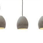 DuNord Design Hängelampe Pendellampe B-TONG 3er Beton grau Industrie Design Lampe Leuchte