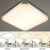 ETiME Ultraslim LED Deckenleuchte Deckenlampe Modern Wohnzimmer Lampe Schlafzimmer Küche Panel Leuchte Silber [Energieklasse A++]
