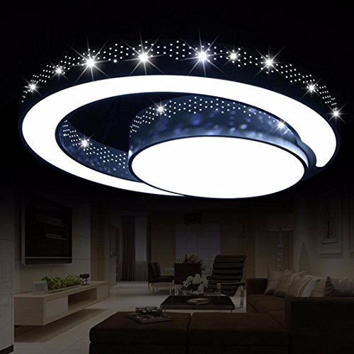 OLQMY-LED Deckenleuchte, geformt, Schlafzimmer Lampen, Schmiedeeisen Wohnzimmerlampe, Raumbeleuchtung, 45cm