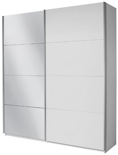 Rauch Schwebetürenschrank Weiß mit Spiegel 2-türig, BxHxT 181x210x62 cm