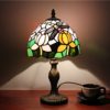 TOYM-8-Zoll-europäischen Stil Garten kleine Tischlampe Schlafzimmer Nachttischlampe bar Fensterglaslampe Tiffany Libelle Lampe