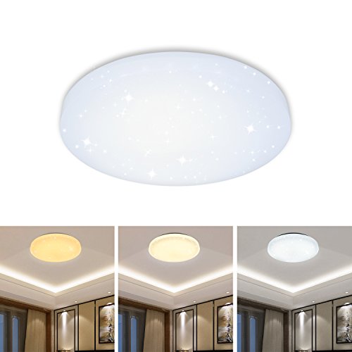 VINGO LED Starlight Effekt Deckenleuchte Schön Rund Korridor Deckenlampe Wand-Deckenleuchte Badezimmer geeignet