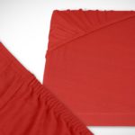 klassisches Jersey Spannbetttuch - erhältlich in 22 modernen Farben und 6 verschiedenen Größen - 100% Baumwolle, 90-100 x 200 cm, rot