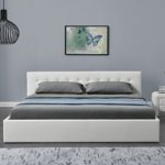 Polsterbett "Marbella" - 180 x 200 cm - weiß mit Lattenrost & Kaltschaummatratze | ArtLife
