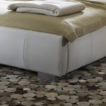 SAM Polsterbett Innocent 180x200 cm Latina, weiß, Bett aus Kunstleder, abgestepptes Design, als Wasserbett geeignet