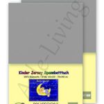 Doppelpack Kinder Jersey Spannbetttuch / Spannbettlaken 70x140 - 2x Grau -100% Baumwolle Rundumgummi