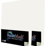 NatureMark 2er Pack JERSEY Spannbettlaken, Spannbetttuch 100% Baumwolle in vielen Größen und Farben MARKENQUALITÄT ÖKOTEX STANDARD 100 | 90 x 200 cm - 100 x 200 cm - weiß