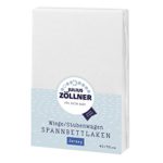 Julius Zöllner 8330147540 Jersey Spannbetttuch für Wiegen 90x40 und Stubenwagen, Farbe: weiß