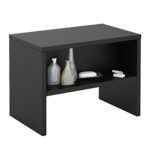 CARO-Möbel Nachttisch Ney Nachtschrank Beistelltisch mit Offenem Fach in Schwarz