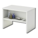 CARO-Möbel Nachttisch Ney Nachtschrank Beistelltisch mit Offenem Fach in Weiß
